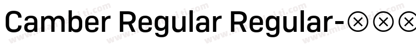 Camber Regular Regular字体转换
